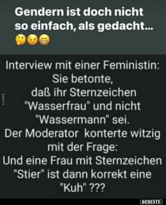 Gendern ist doch nicht so einfach, als gedacht.. - Lustige Bilder | DEBESTE.de