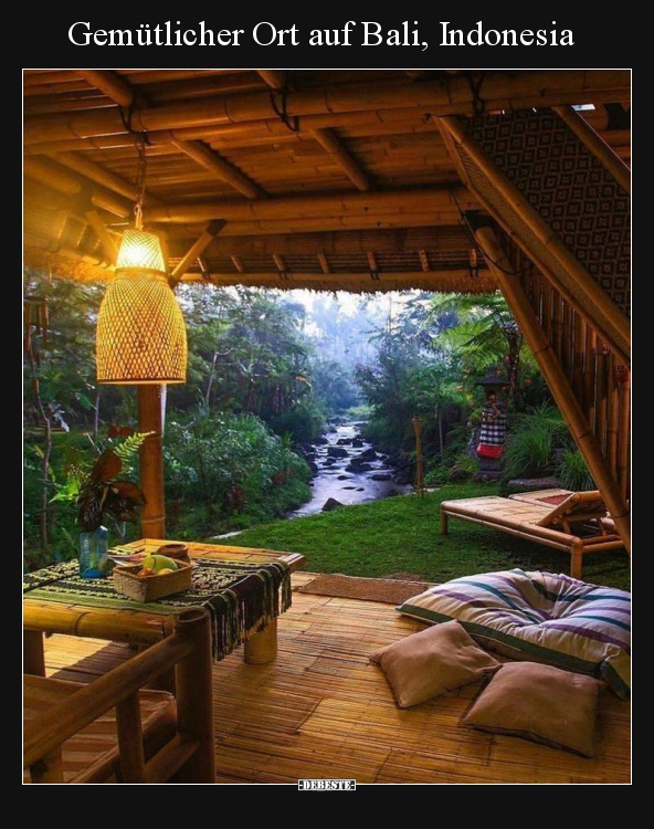 Gemütlicher Ort auf Bali, Indonesia..