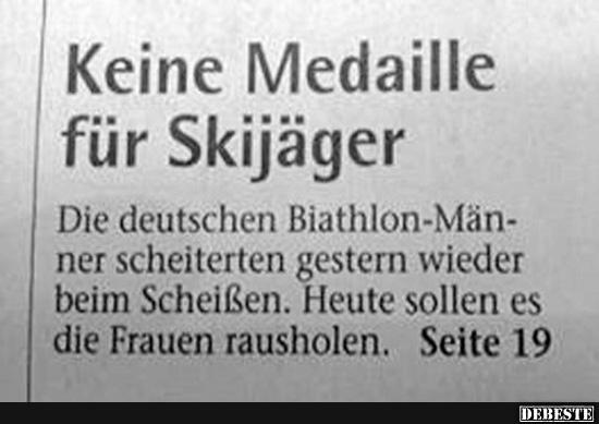 Keine Medaille für Skijäger..