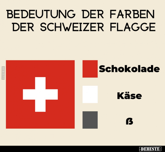 Bedeutung der Farben der Schweizer.. - Lustige Bilder | DEBESTE.de