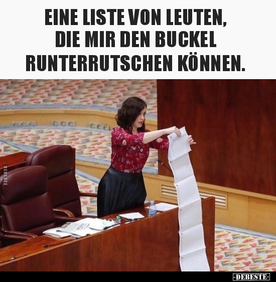 Eine Liste von Leuten.. - Lustige Bilder | DEBESTE.de