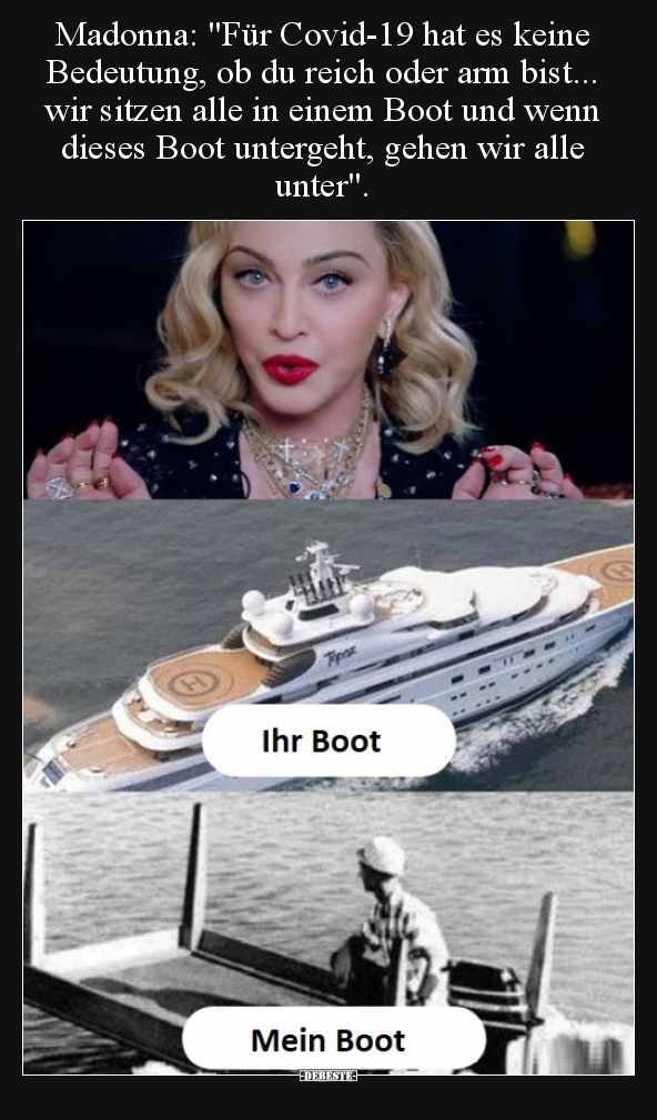 Madonna: "Für Covid-19 hat es keine Bedeutung, ob du reich.." - Lustige Bilder | DEBESTE.de