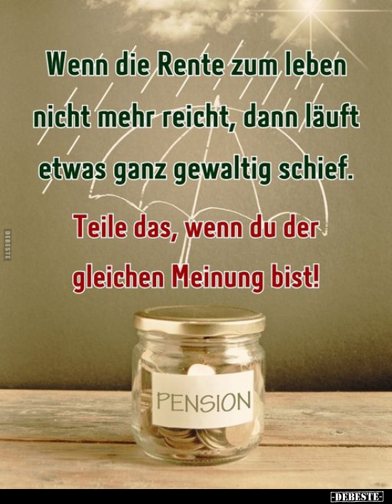 Wenn die Rente zum leben nicht mehr reicht, dann läuft.. - Lustige Bilder | DEBESTE.de