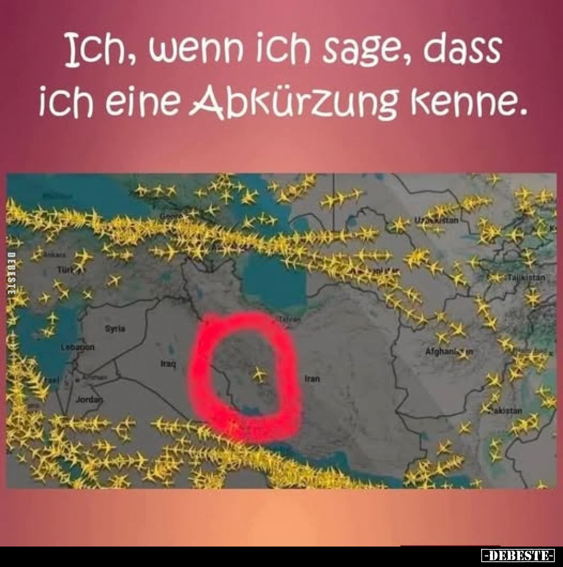 Ich, wenn ich sage, dass ich eine Abkürzung kenne.