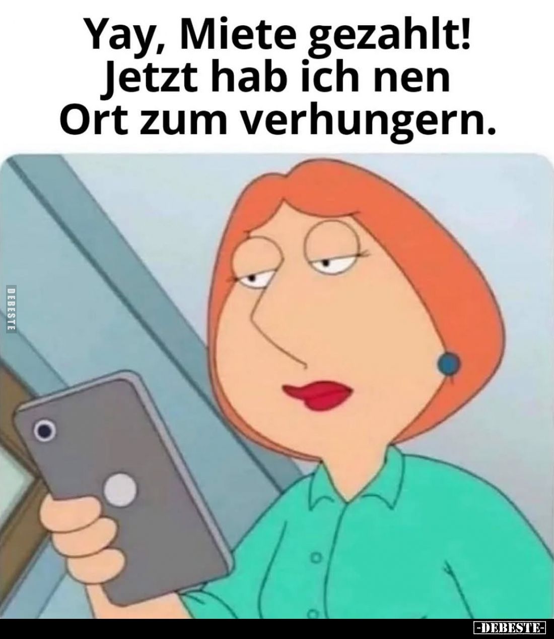 Yay, Miete gezahlt! Jetzt hab ich nen Ort zum verhungern.