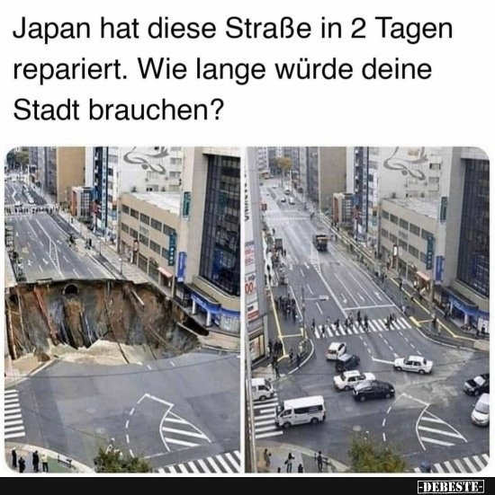 Straßenreparatur in Japan - Lustige Bilder | DEBESTE.de