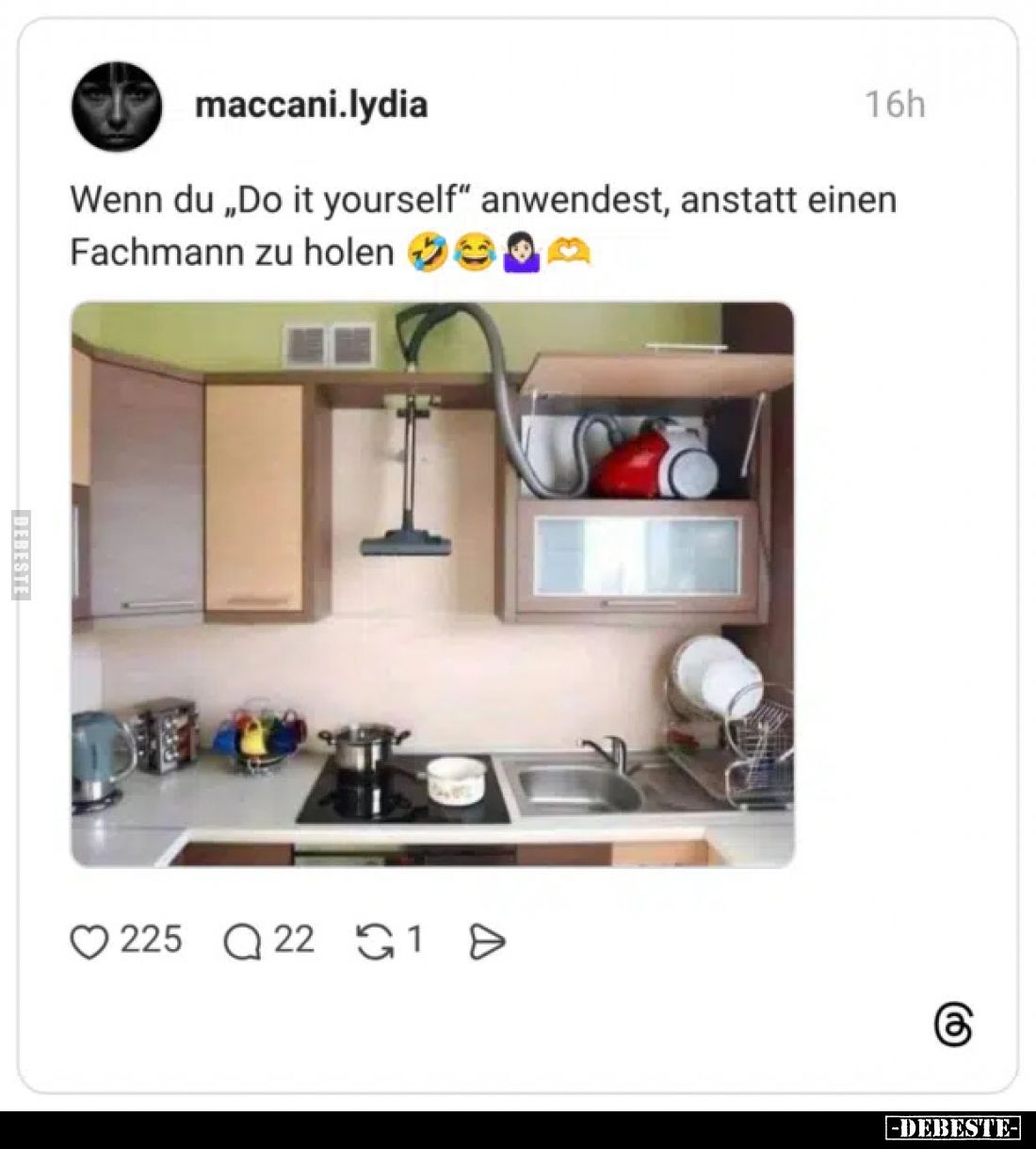 Wenn du „Do it yourself“ anwendest, anstatt einen Fachmann zu holen