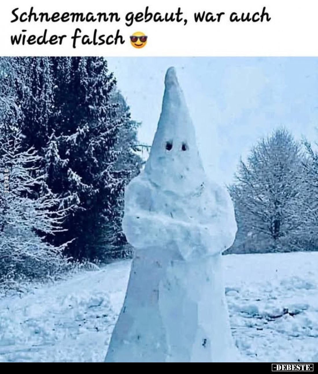 Schneemann gebaut, war auch wieder falsch.