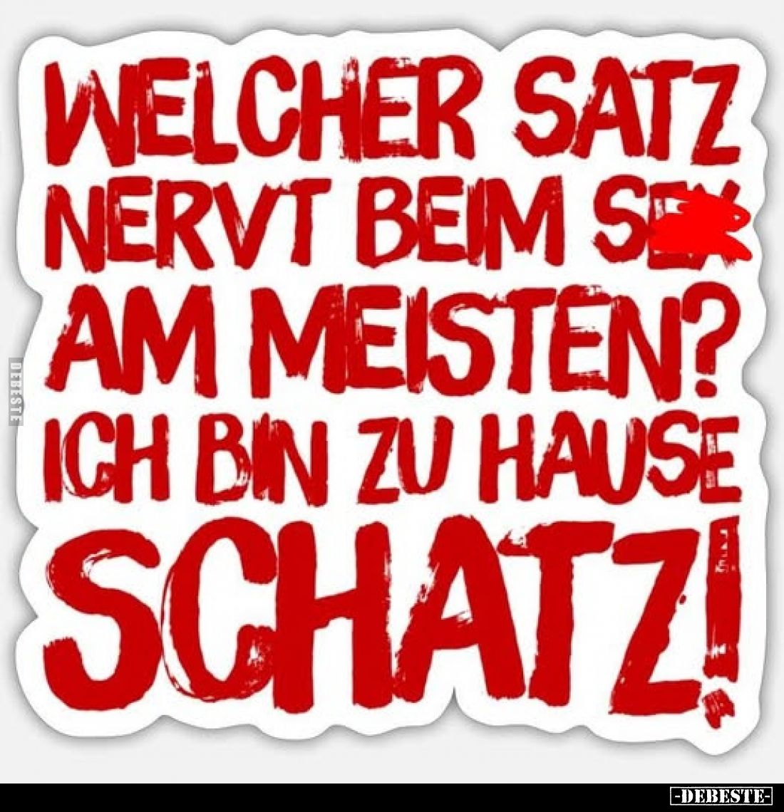 Welcher Satz nervt beim Sex am meisten? Ich bin zu Hause Schatz!