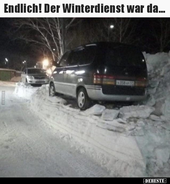Endlich! Der Winterdienst war da... - Lustige Bilder | DEBESTE.de
