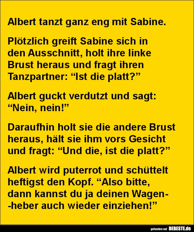 Albert tanzt ganz eng mit Sabine.. - Lustige Bilder | DEBESTE.de