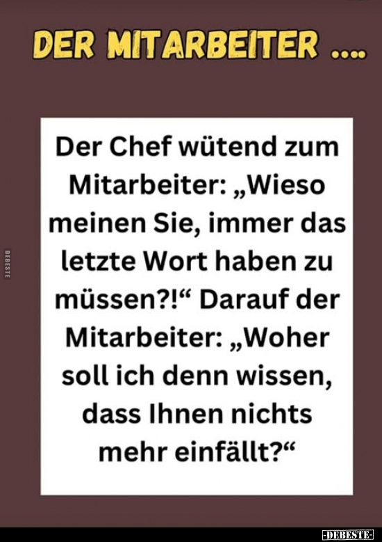 Mitarbeiter, Chef, Wütend