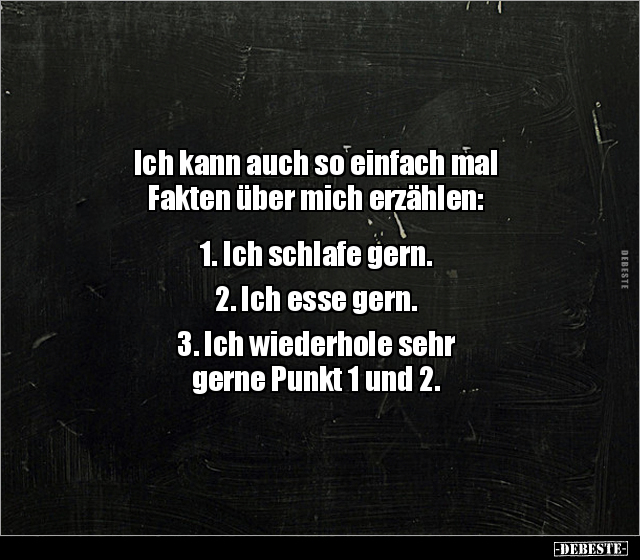 Ich kann auch so einfach mal Fakten über mich.. - Lustige Bilder | DEBESTE.de