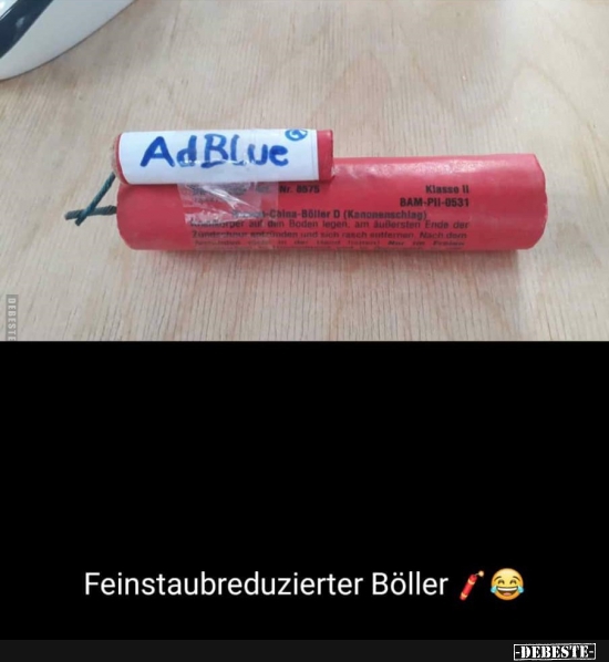 Feinstaubreduzierter Böller :)