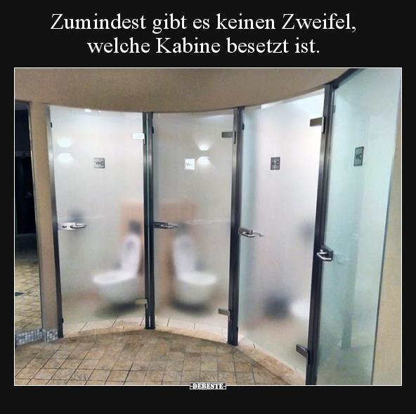 Zumindest gibt es keinen Zweifel, welche Kabine besetzt.. - Lustige Bilder | DEBESTE.de