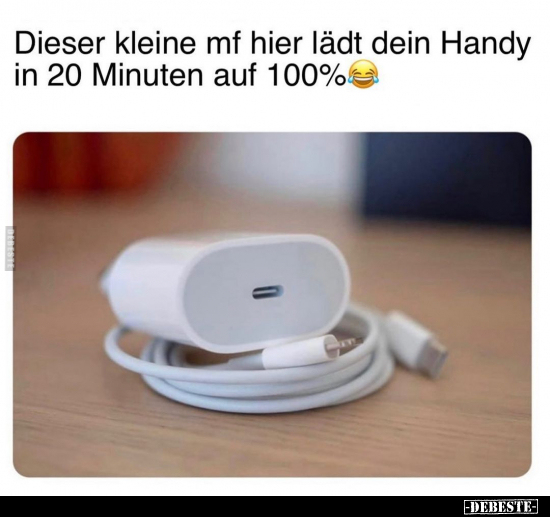 Dieser kleine mf hier lädt dein Handy..