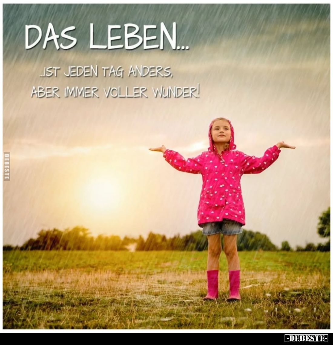 Das Leben..
...ist jeden Tag anders, aber immer voller Wunder!
