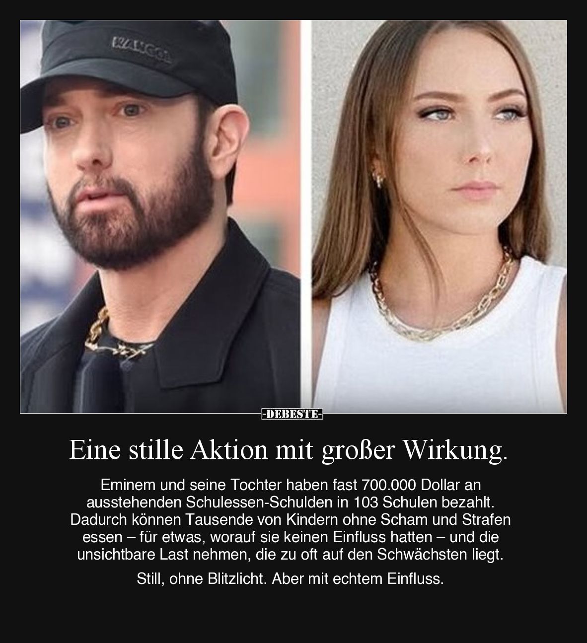 Eine stille Aktion mit großer Wirkung. Eminem und seine.. - Lustige Bilder | DEBESTE.de