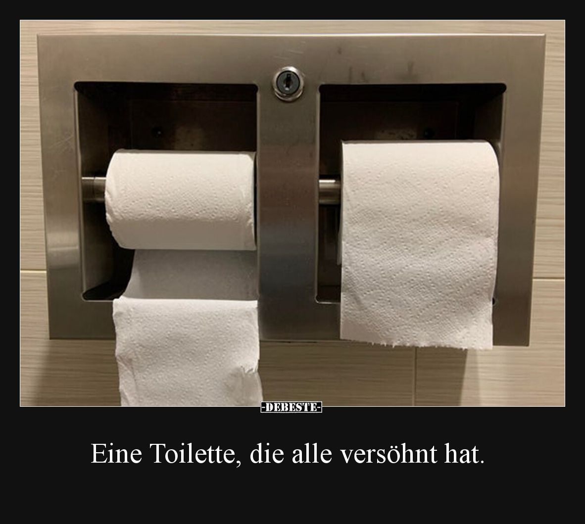 Eine Toilette, die alle versöhnt hat.