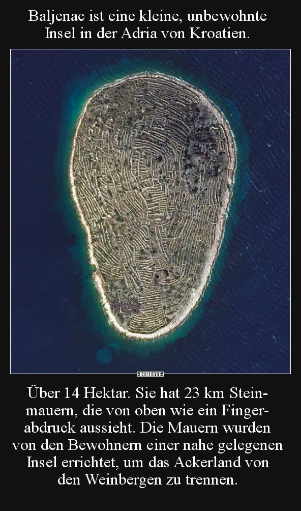 Baljenac ist eine kleine, unbewohnte Insel in der Adria von..