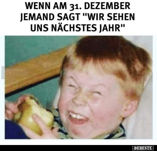 Wenn am 31. Dezember jemand sagt "wir sehen uns nächstes.." - Lustige Bilder | DEBESTE.de