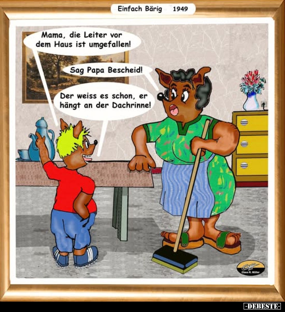 Mama, die Leiter vor dem Haus ist umgefallen!.. - Lustige Bilder | DEBESTE.de