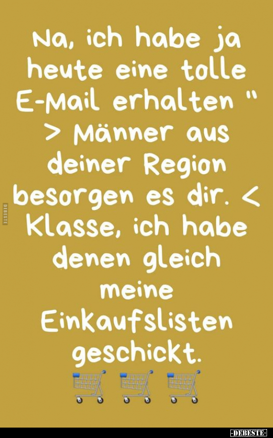 Na, ich habe ja heute eine tolle E-Mail erhalten.. - Lustige Bilder | DEBESTE.de