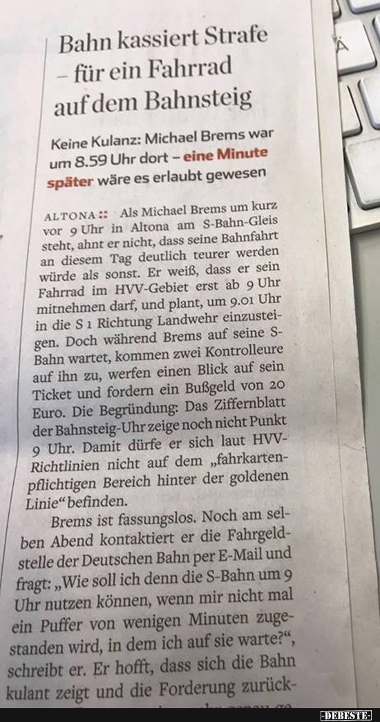 Bahn kassiert Strafe...