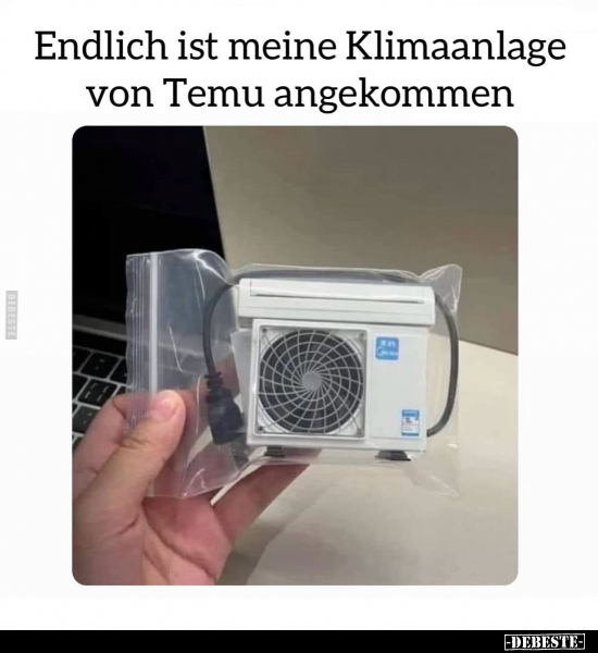 Endlich ist meine Klimaanlage von Temu angekommen.. - Lustige Bilder | DEBESTE.de