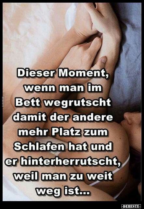 Dieser Moment, wenn man im Bett wegrutscht damit der andere.. - Lustige Bilder | DEBESTE.de