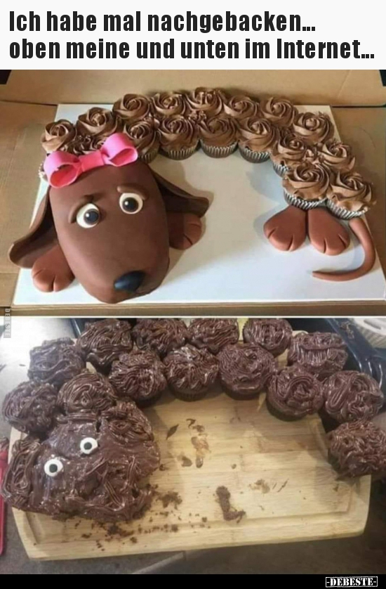 Ich habe mal nachgebacken... oben meine und unten im..