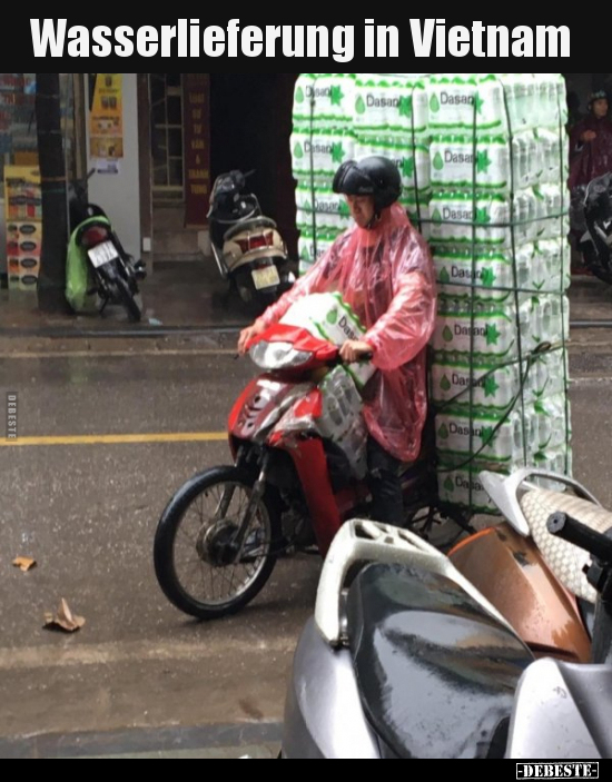 Wasserlieferung in Vietnam.. - Lustige Bilder | DEBESTE.de