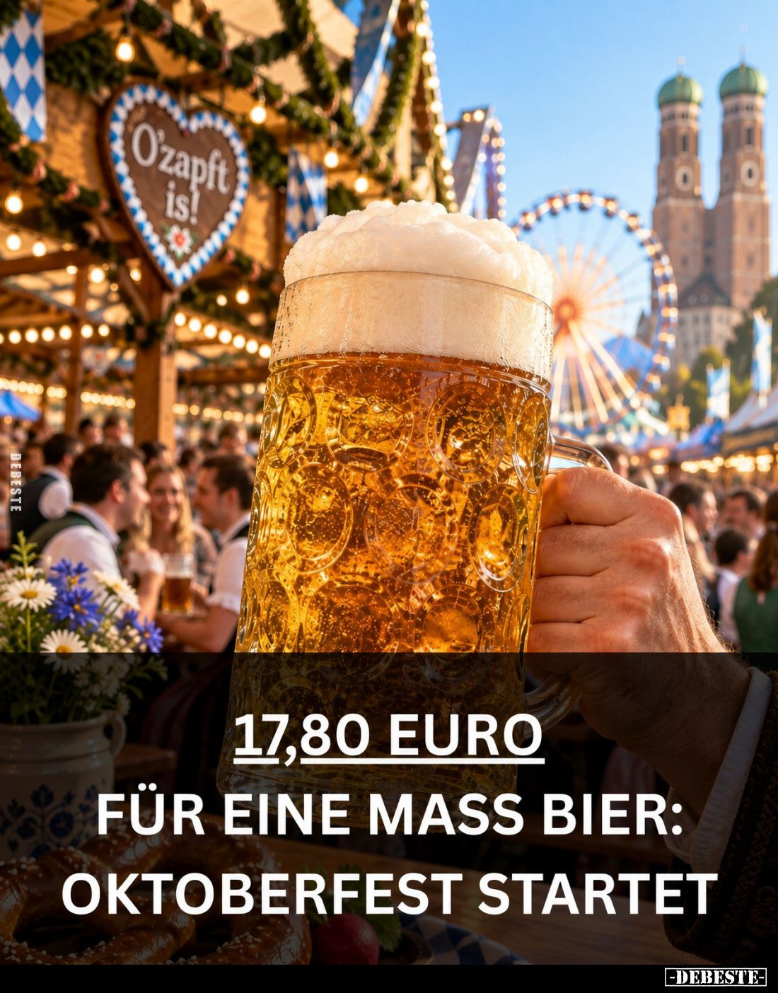 17,80 Euro für eine mass Bier: Oktoberfest startet
