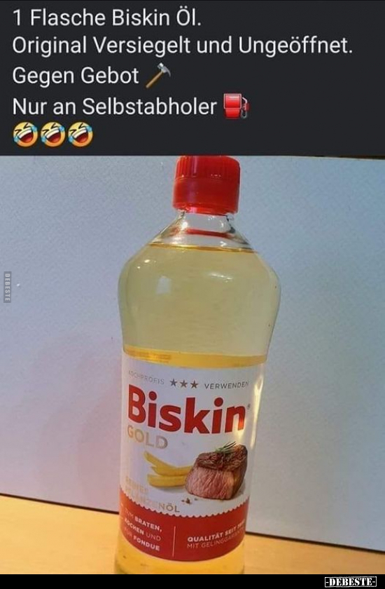 1 Flasche Biskin Öl. Original Versiegelt und.. - Lustige Bilder | DEBESTE.de