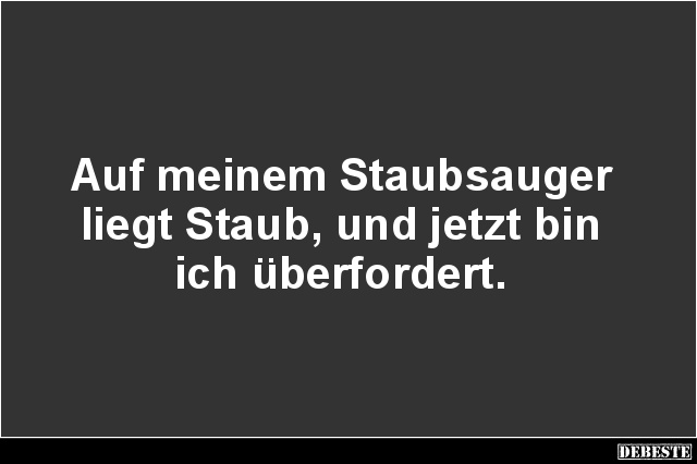 Auf meinem Staubsauger liegt Staub.. - Lustige Bilder | DEBESTE.de