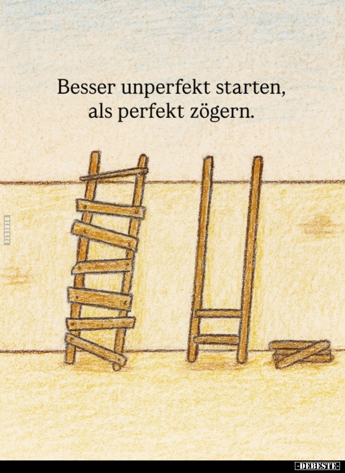 Besser unperfekt starten, als perfekt zögern.