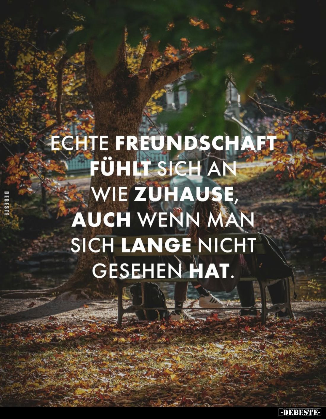 Echte Freundschaft fühlt sich an wie Zuhause, auch wenn man sich lange nicht gesehen hat.