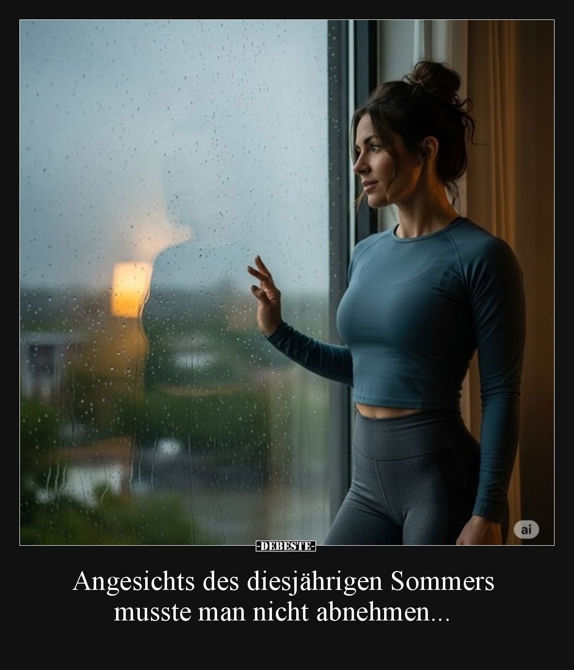 Angesichts des diesjährigen Sommers musste man nicht abnehmen...