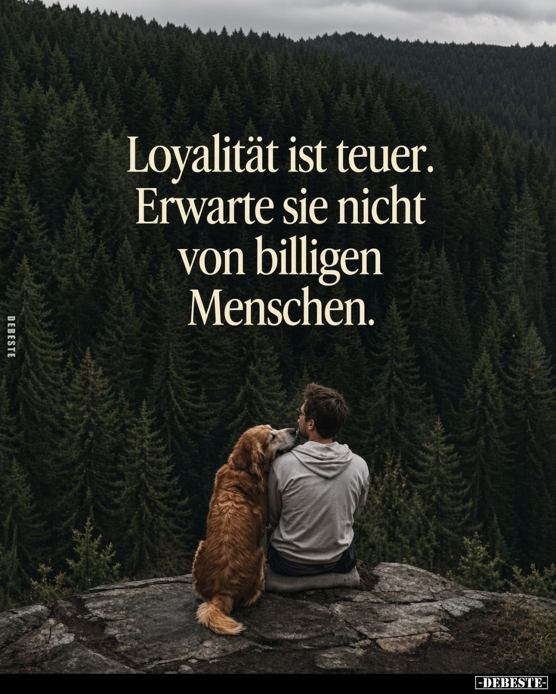 Loyalität ist teuer.
Erwarte sie nicht
von billigen
Menschen.
