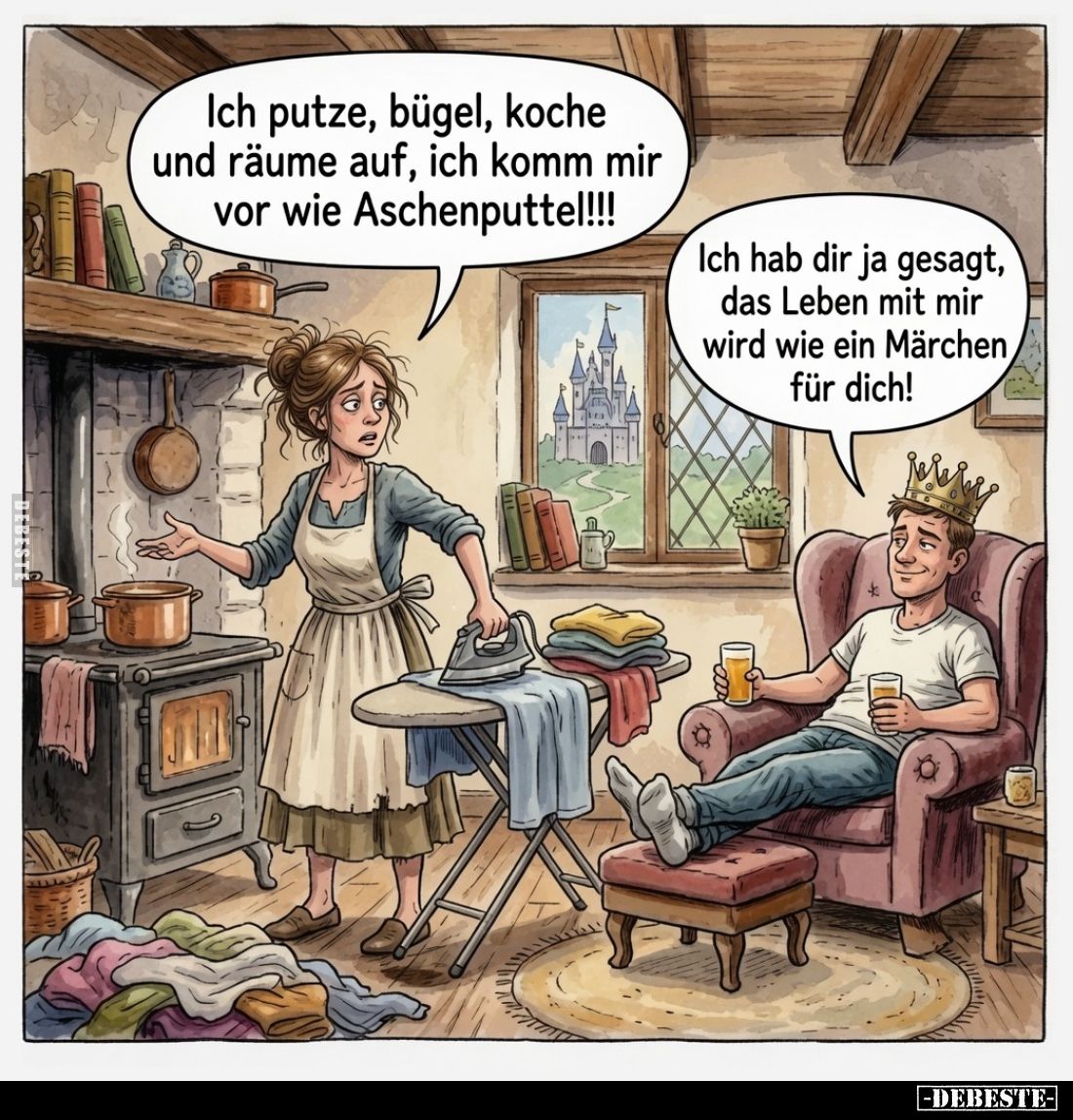 Ich putze, bügel, koche und räume auf, ich komm mir vor wie Aschenputtel!!! -
Ich hab dir ja gesagt, das Leben mit mir wird ...