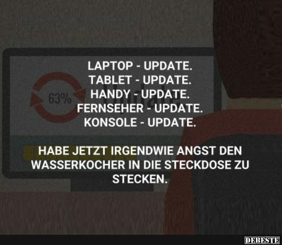 Laptop - update. Tablet - update... - Lustige Bilder | DEBESTE.de