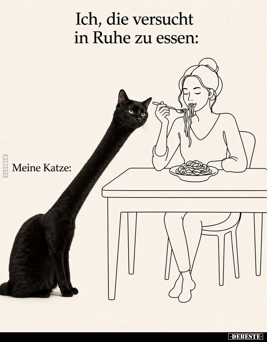 Ich, die versucht in Ruhe zu essen: