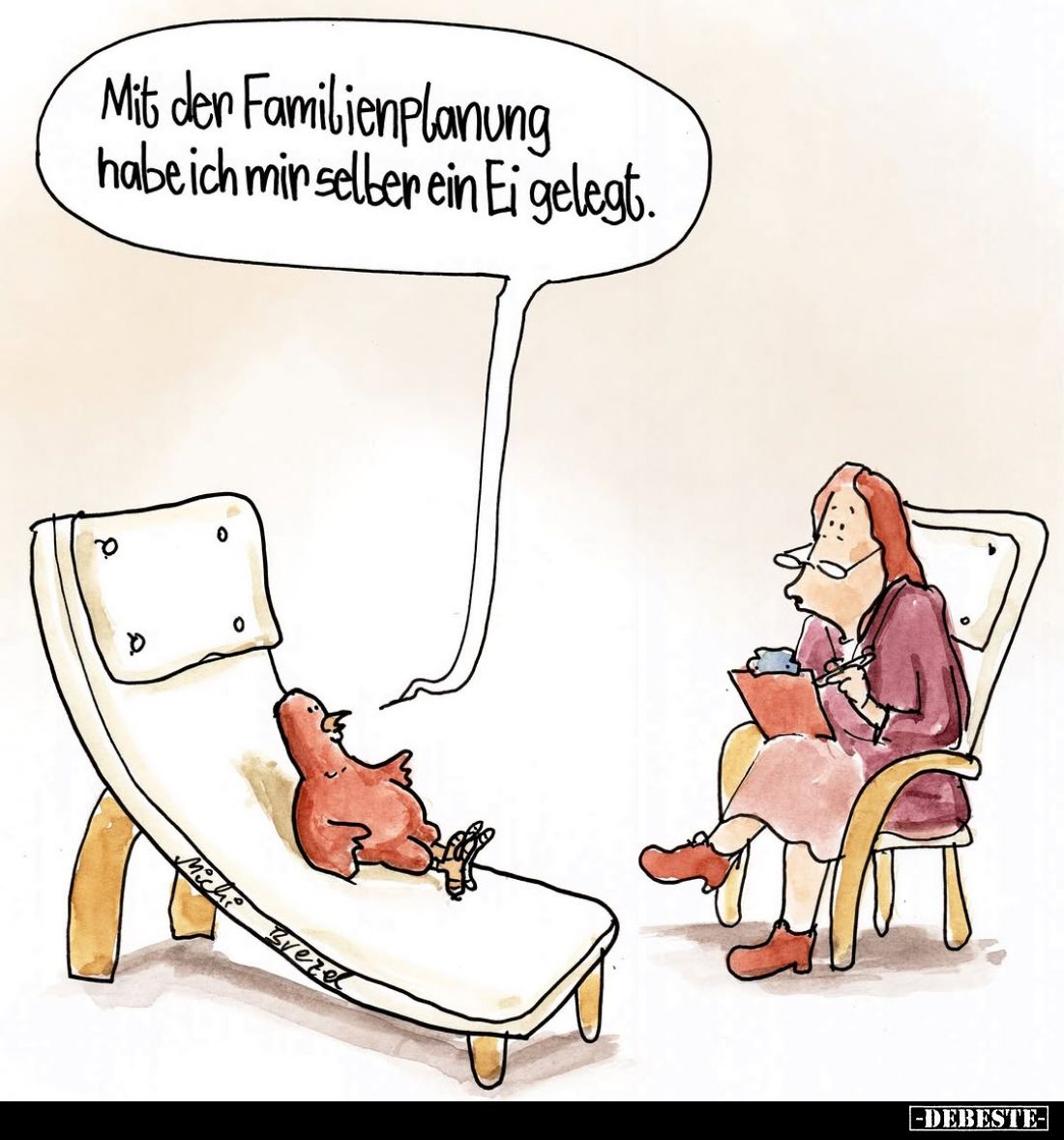 Mit der Familienplanung habe ich mir selber ein Ei gelegt.