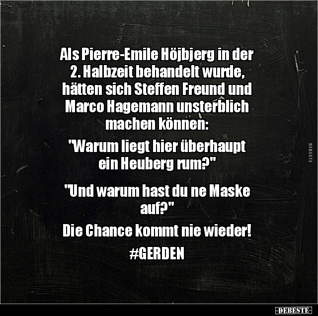 Als Pierre-Emile Höjbjerg in der 2. Halbzeit behandelt.. - Lustige Bilder | DEBESTE.de
