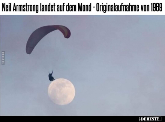 Neil Armstrong landet auf dem Mond - Originalaufnahme von..