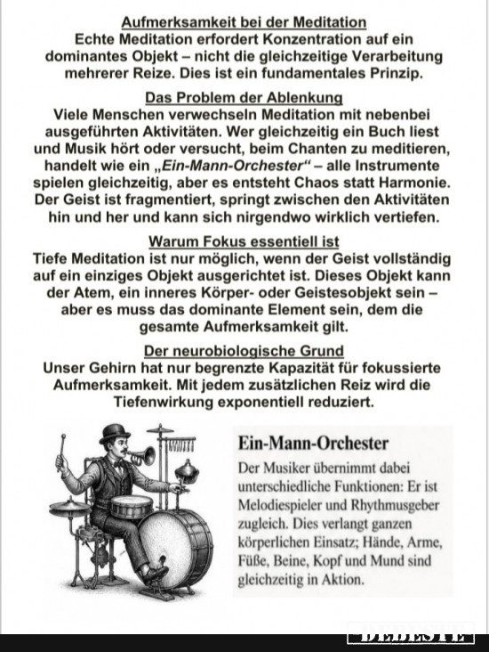 Ein Mann Orchester - Meditation - Lustige Bilder | DEBESTE.de