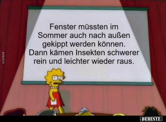 Fenster müssten im Sommer auch nach außen gekippt werden können.. - Lustige Bilder | DEBESTE.de