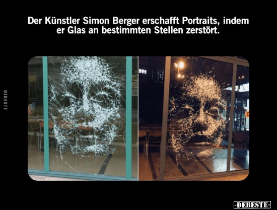 Der Künstler Simon Berger erschafft Portraits, indem er.. - Lustige Bilder | DEBESTE.de