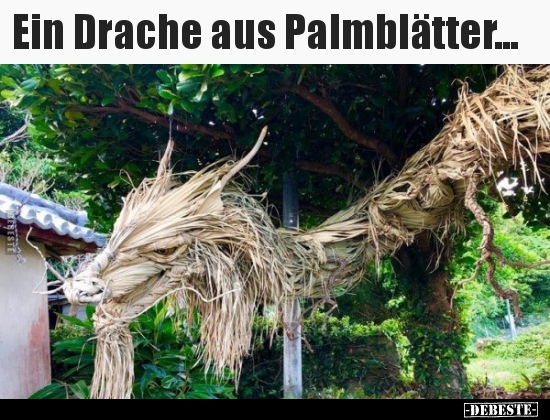 Ein Drache aus Palmblätter...