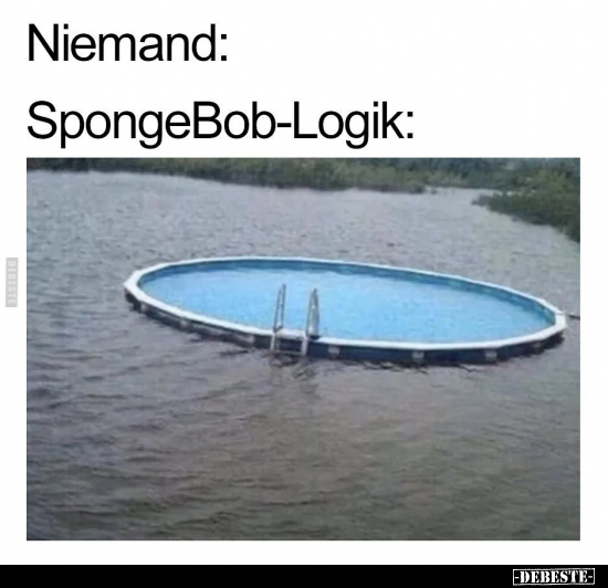 Niemand:.. SpongeBob-Logik:.. - Lustige Bilder | DEBESTE.de